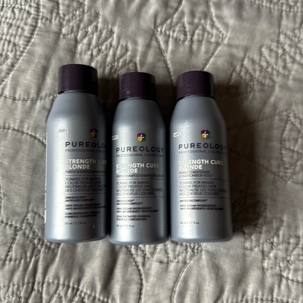 Pureology strength care, blonde, purple shampoo, and conditioner. New